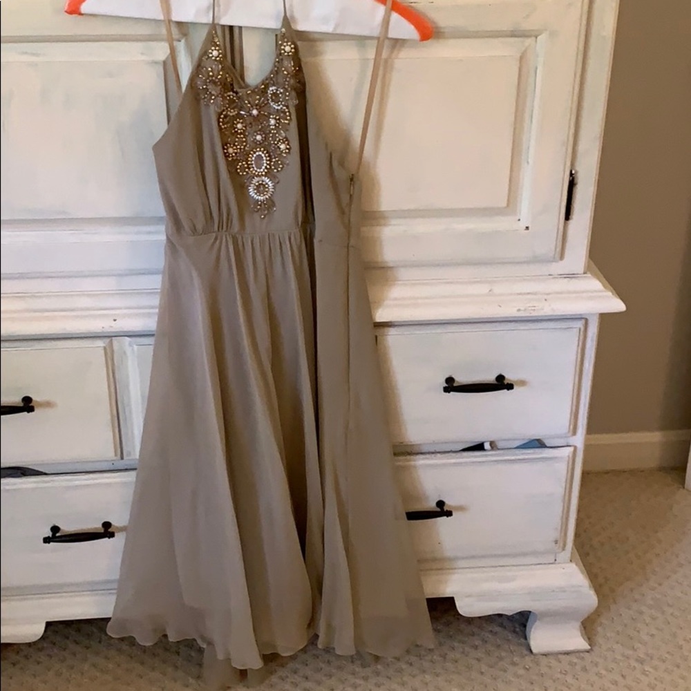Shiffon gold dress